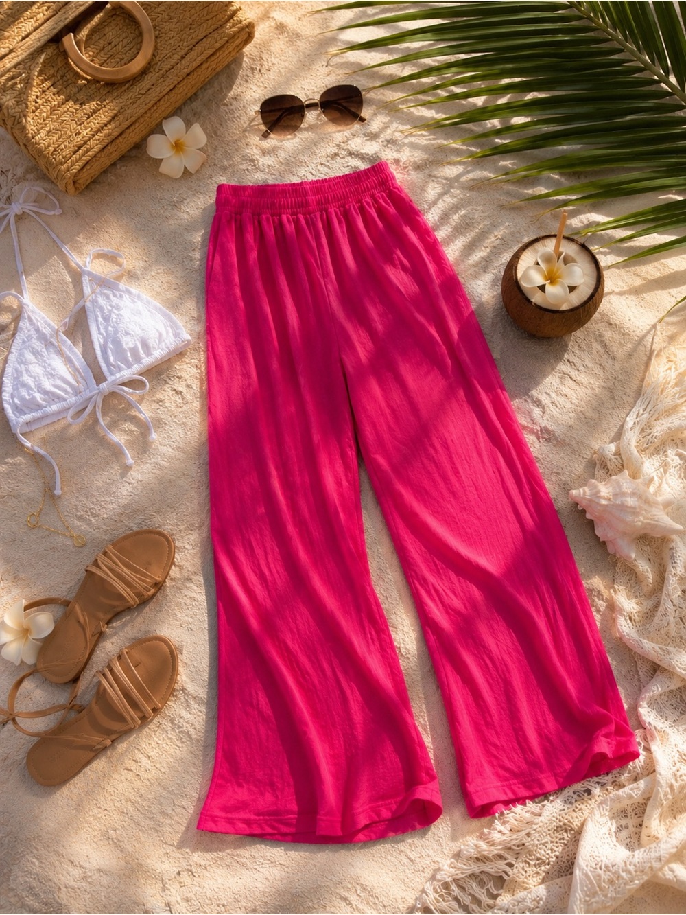 Wide-Leg Flowy Pants